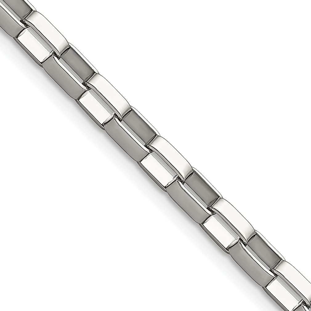 ICE CARATS 4.8mm 30 Inch Stainless Steel Square Link Chain Necklace - Elegant Pendant Charm Jewelry for Women | Perfect Gift for Her, Birthday, Anniversary & Special Occasions