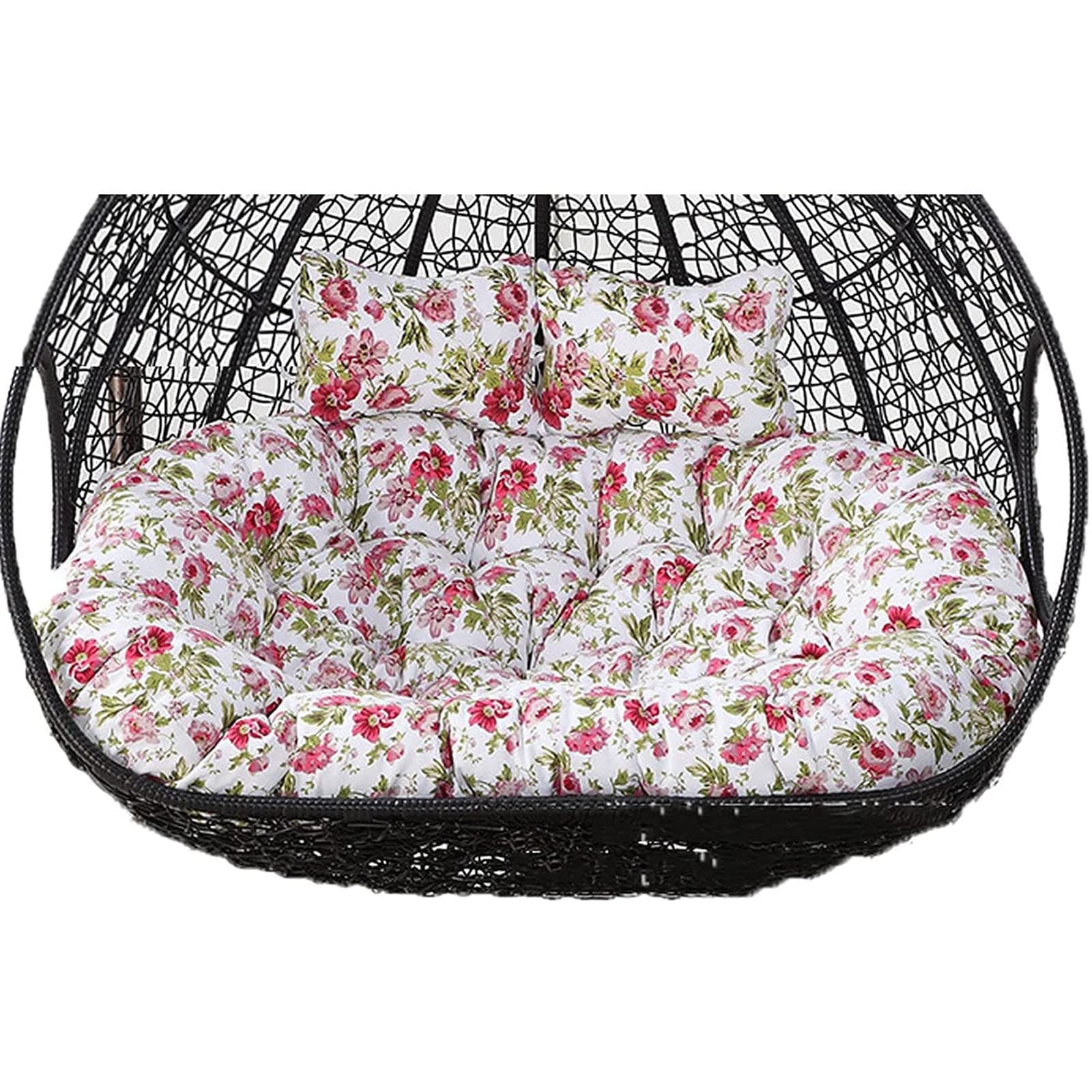 Premium Double Swing Chair Cushion Set - Washable & Waterproof Thickened Replacement Cushions for Hanging Egg Chairs, Hammocks & Outdoor Basket Seats (2-Piece Set, Color: M) - Perfect for Patio, Garden, Porch & Backyard Relaxation