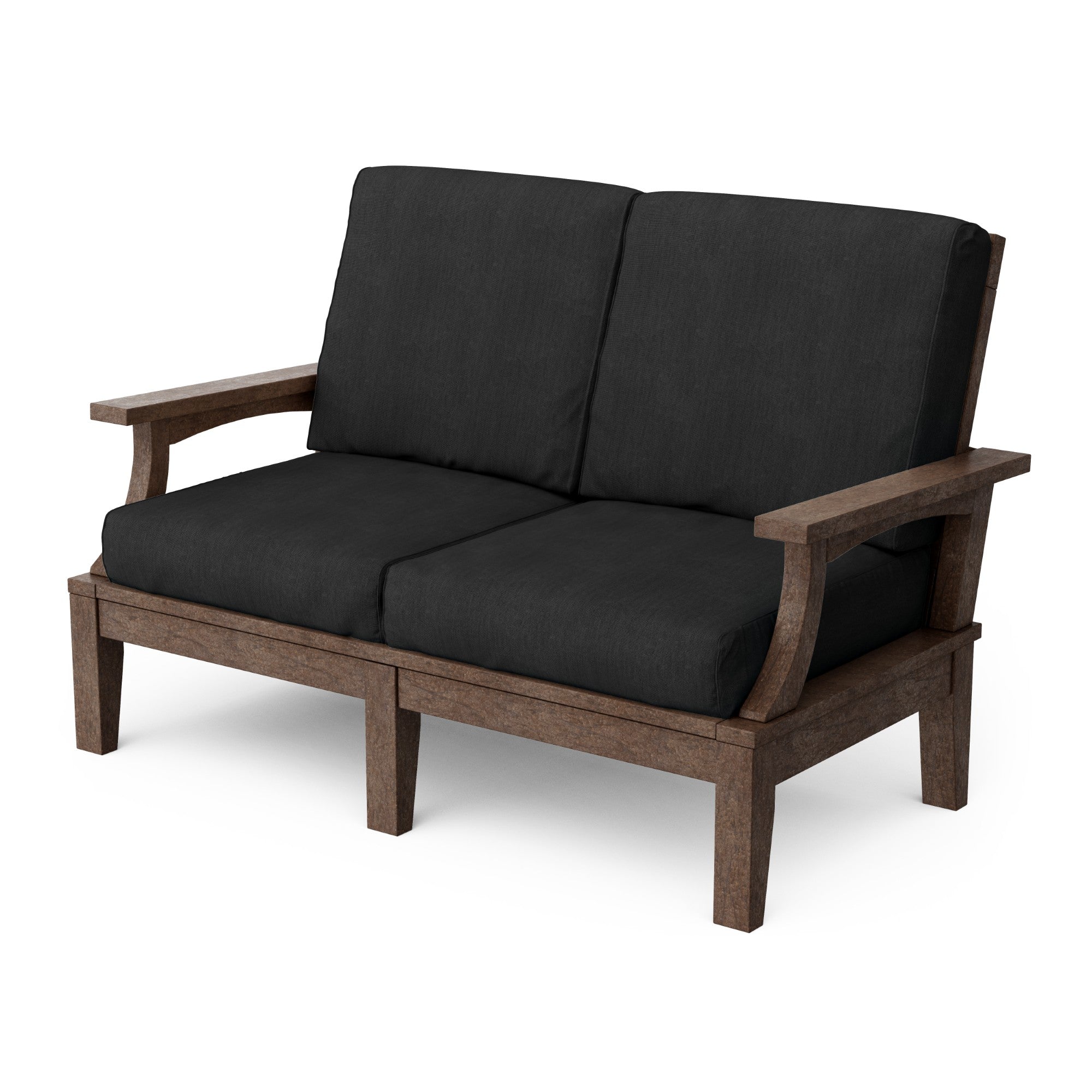 Heritage Deep Seating Love Seat Cushioned Sofa - Outdoor Patio Furniture for Garden, Poolside & Backyard Relaxation