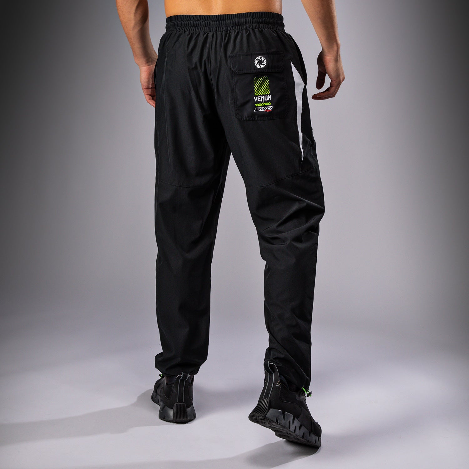 Venum x Bud Racing Men's Joggers Pants - Black, White & Lime Green Color Options | Comfortable Athletic Tapered Sweatpants for Running, Gym & Casual Wear