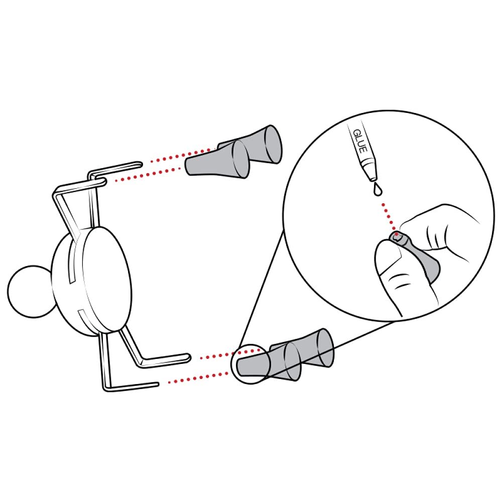 4-Pack RAM X-Grip™ Post Caps - Durable Mounting Solution for ATV, UTV, and Motorcycle Accessories