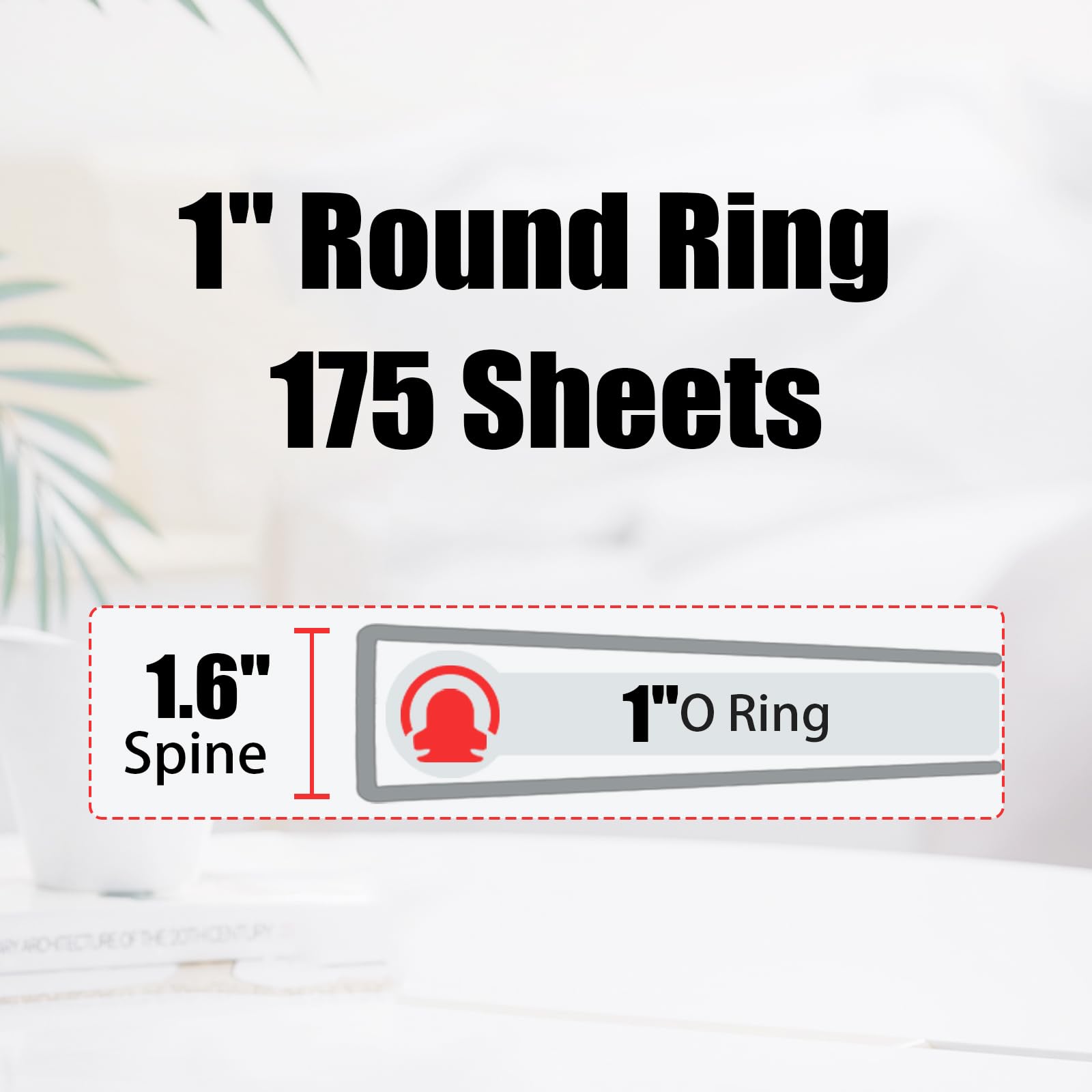 1 Inch 3 Ring Binder for Letter Size 8.5
