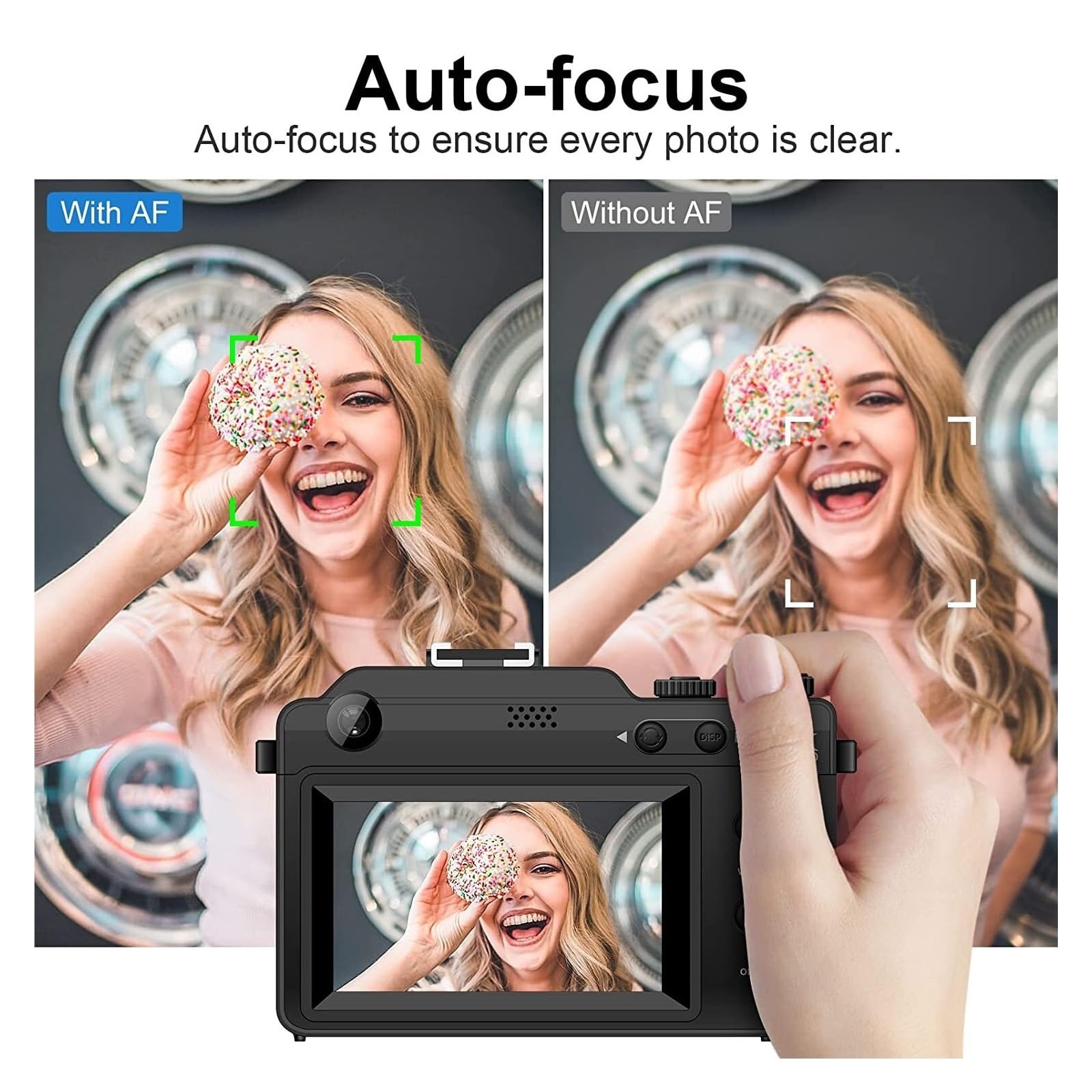 48MP Dual Lens Digital Camera with 4K Video & 18X Auto Focus - Perfect for Vlogging, Selfies, and Webcam Use (Includes 32GB TF Card) - Ideal for Travel, YouTube Content Creation, and Live Streaming