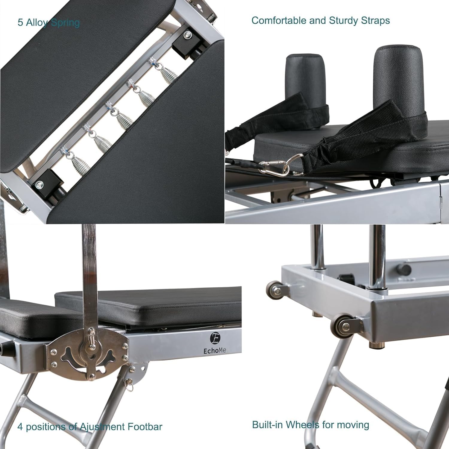 Foldable Pilates Reformer Machine with Jump Board - Portable Home Gym Equipment for Full Body Workouts | Perfect for Home, Studio & Fitness Enthusiasts | Strengthen Core, Improve Flexibility & Tone Muscles