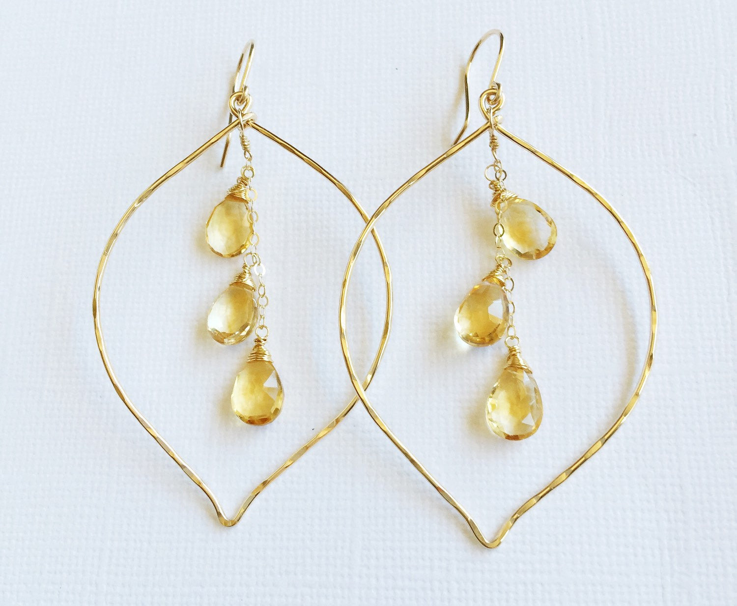 Yuri Citrine Earrings (E543) - Elegant Gemstone Jewelry for Women, Perfect for Parties, Weddings & Special Occasions