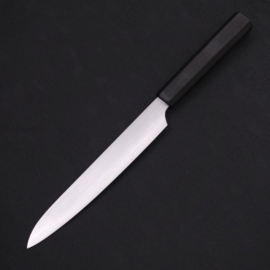 Premium Sujihiki Knife - White Steel #2 Super Polished with Buffalo Ebony Handle - 170mm Japanese Slicing Knife for Sushi, Meat & Vegetables - Professional Chef & Home Kitchen Essential