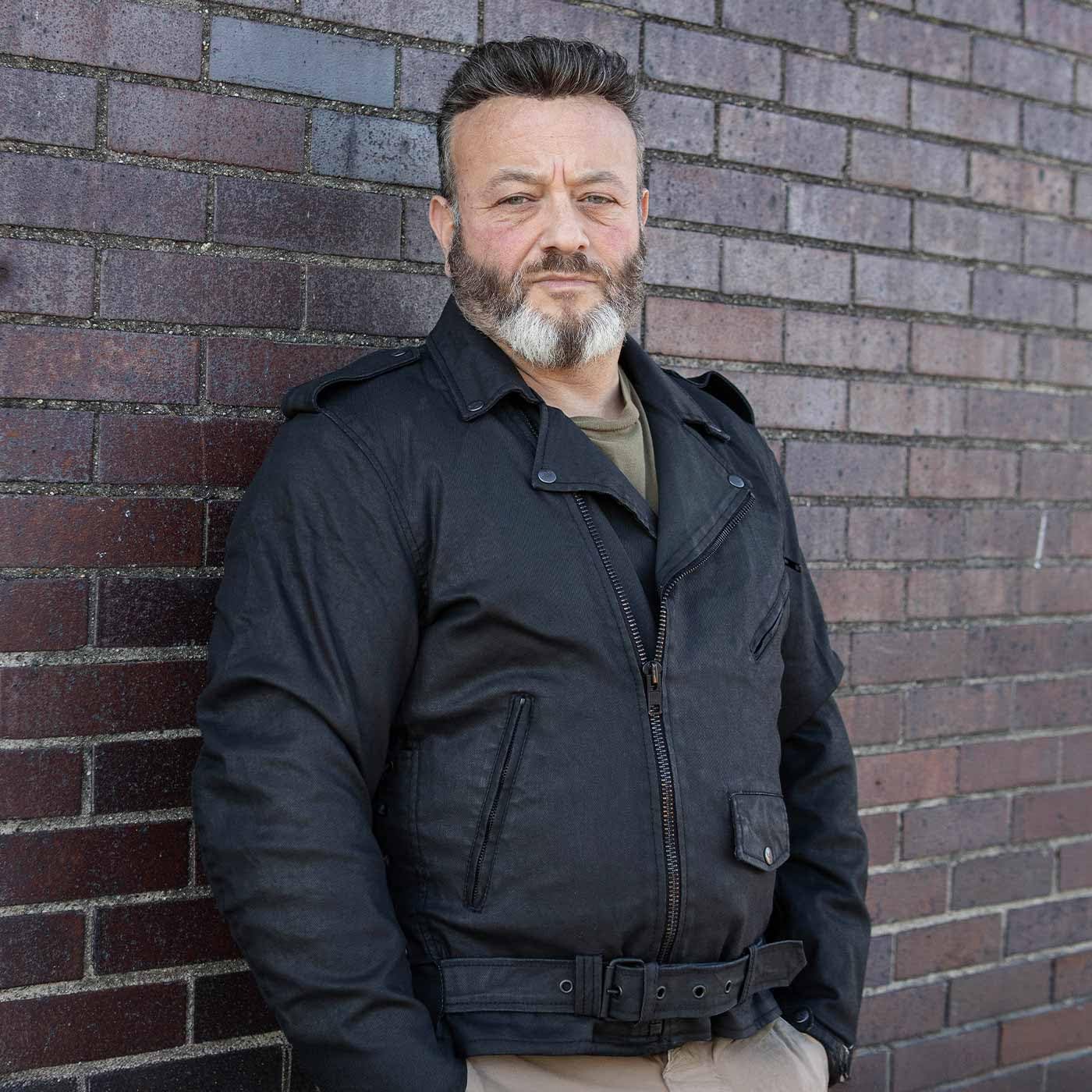 Milwaukee Leather MDM1020 Men's Black Waxed Motorcycle Jacket with Armor - Durable Denim Biker Jacket for Riding & Casual Wear