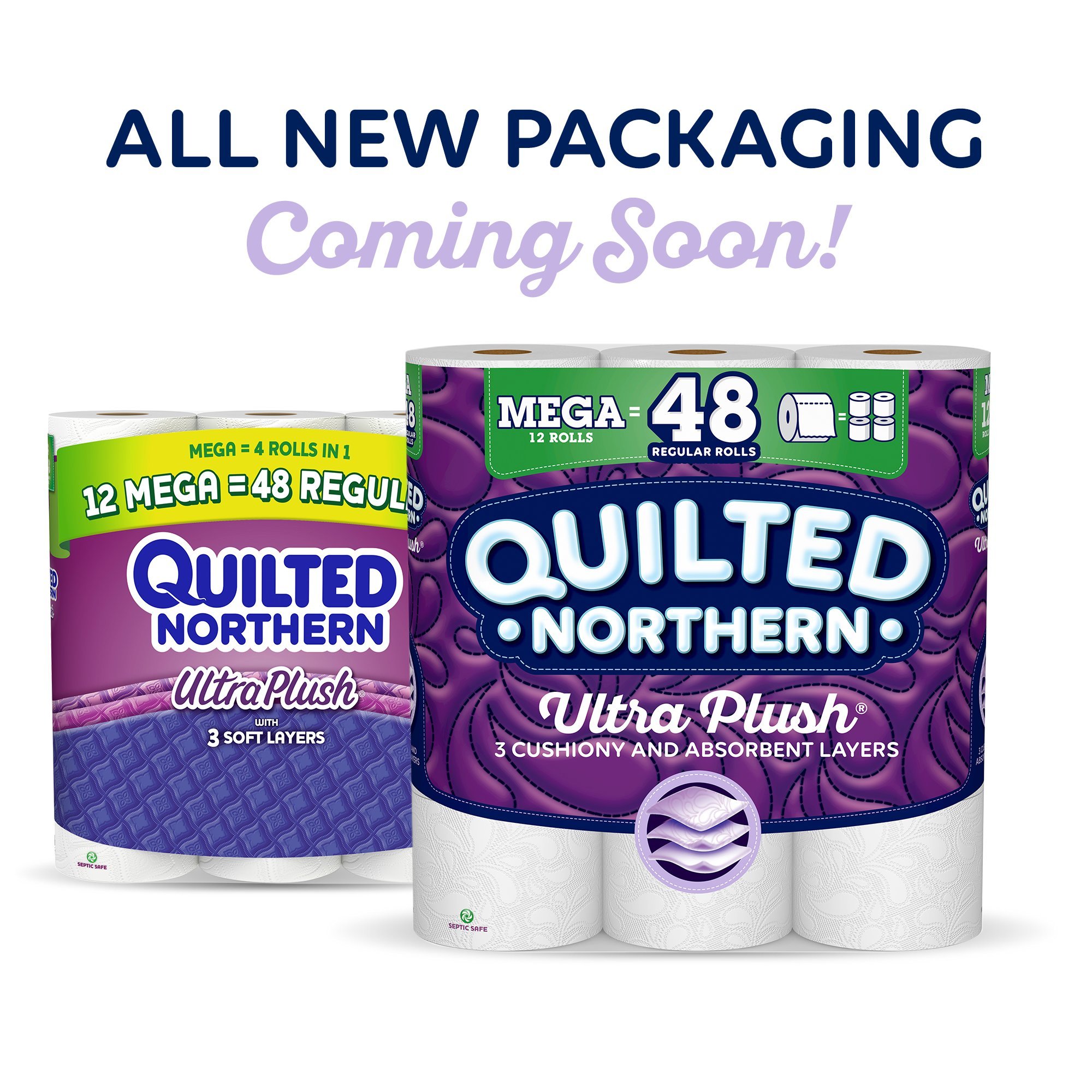 Quilted Northern Ultra Plush Toilet Paper - 12 Double Rolls (24 Regular Rolls Equivalent) | Soft & Strong Bathroom Tissue for Home & Office Use