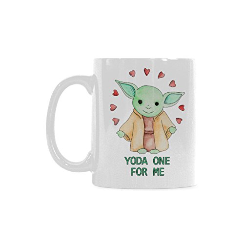 Funny Yoda Coffee Mug - 'Yoda One for Me' Ceramic Tea Cup for Star Wars Fans, 11oz White - Perfect for Gifts, Office Use & Coffee Lovers