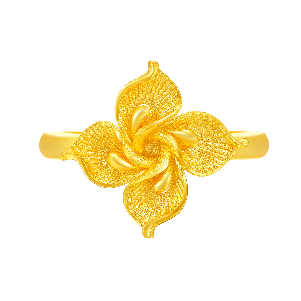 24K Gold Ring for Women - Elegant & Durable Solid Gold Jewelry - Perfect for Weddings, Anniversaries & Special Occasions