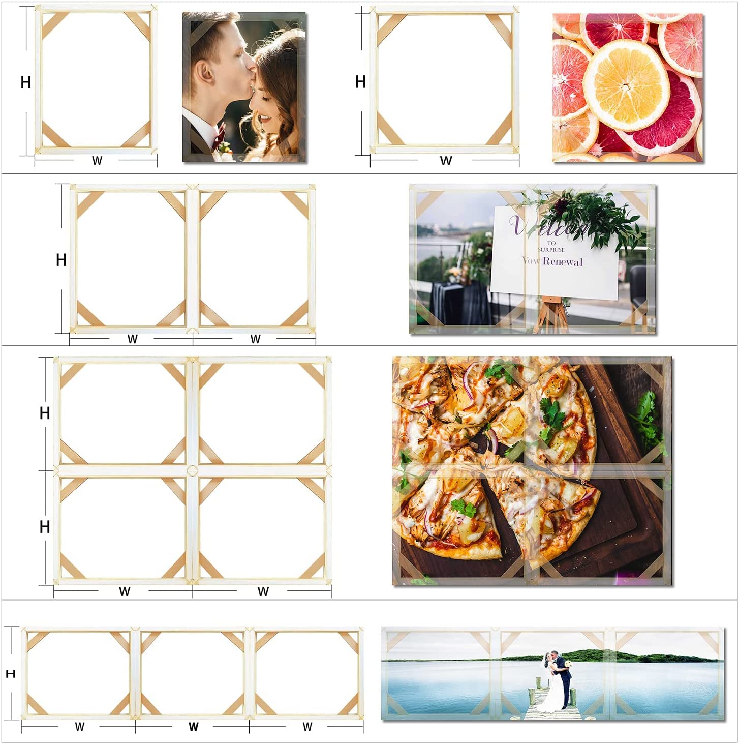 DIY Wood Canvas Stretcher Bars 24X32 Inches - Premium Gallery Wrap Poster Frame Kit for Canvas Paintings | Easy to Assemble | Perfect for Home Decor, Art Studios & Professional Framing