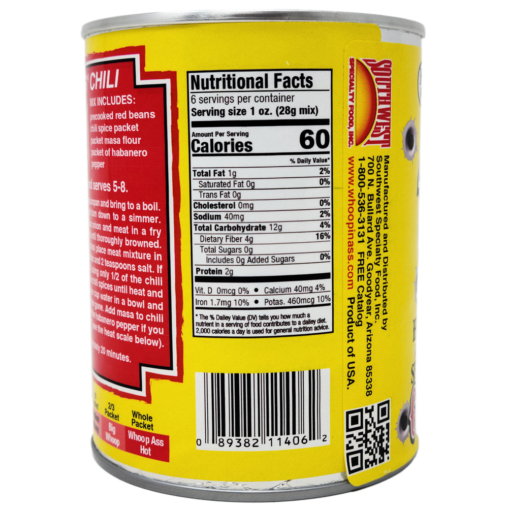 WhoopAss Chili Mix 6 oz - Premium Spicy Chili Seasoning for Cooking - Perfect for BBQ, Camping, and Game Day Parties