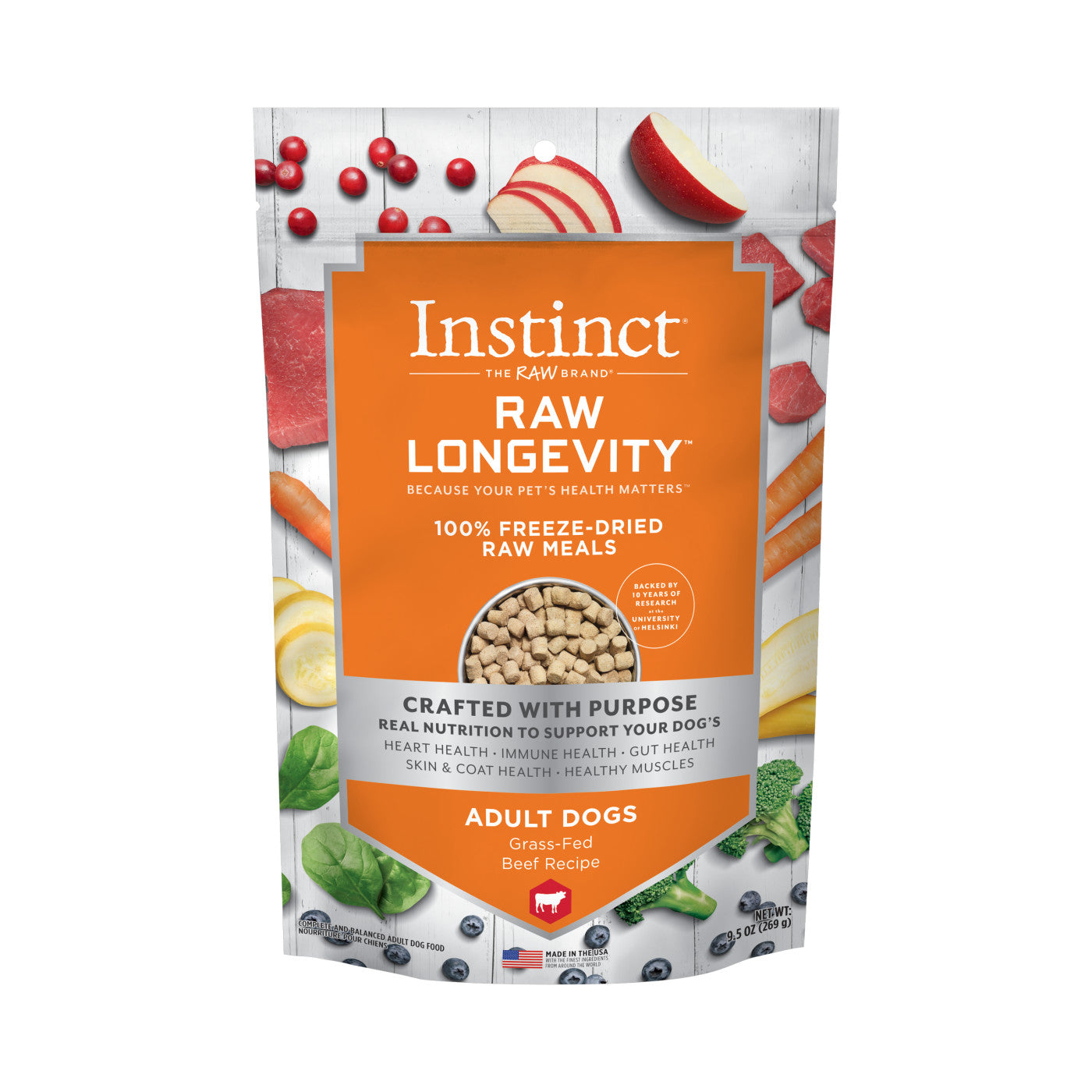 Freeze Dried Raw Beef Dog Food - Grain-Free, High Protein for Longevity | Perfect for Active Dogs, Training Treats & Meal Toppers