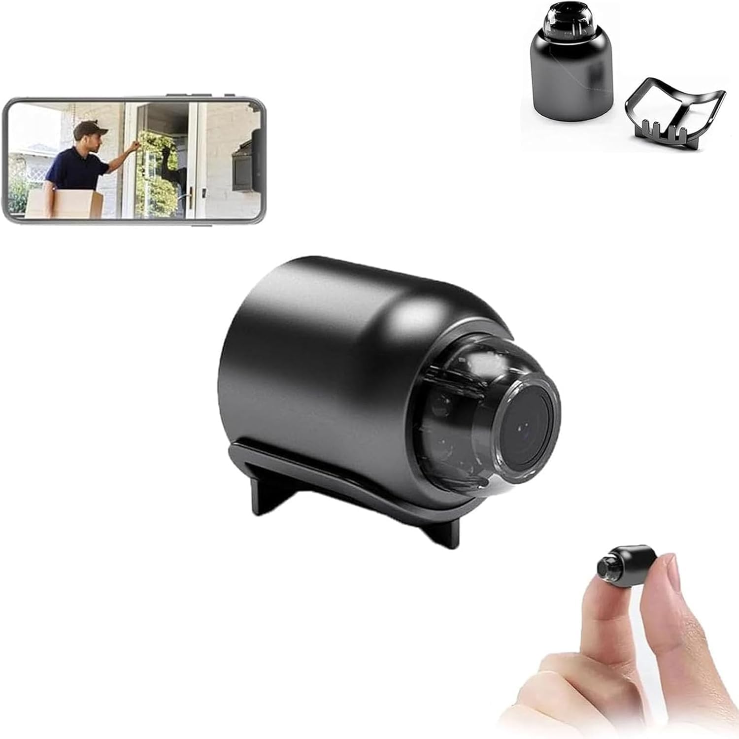 Hehimin Cat Eye Camera - Mini Wireless WiFi Security Camera with Night Vision for Home, Office & Car Surveillance | Indoor/Outdoor Pet Monitoring & Baby Monitor