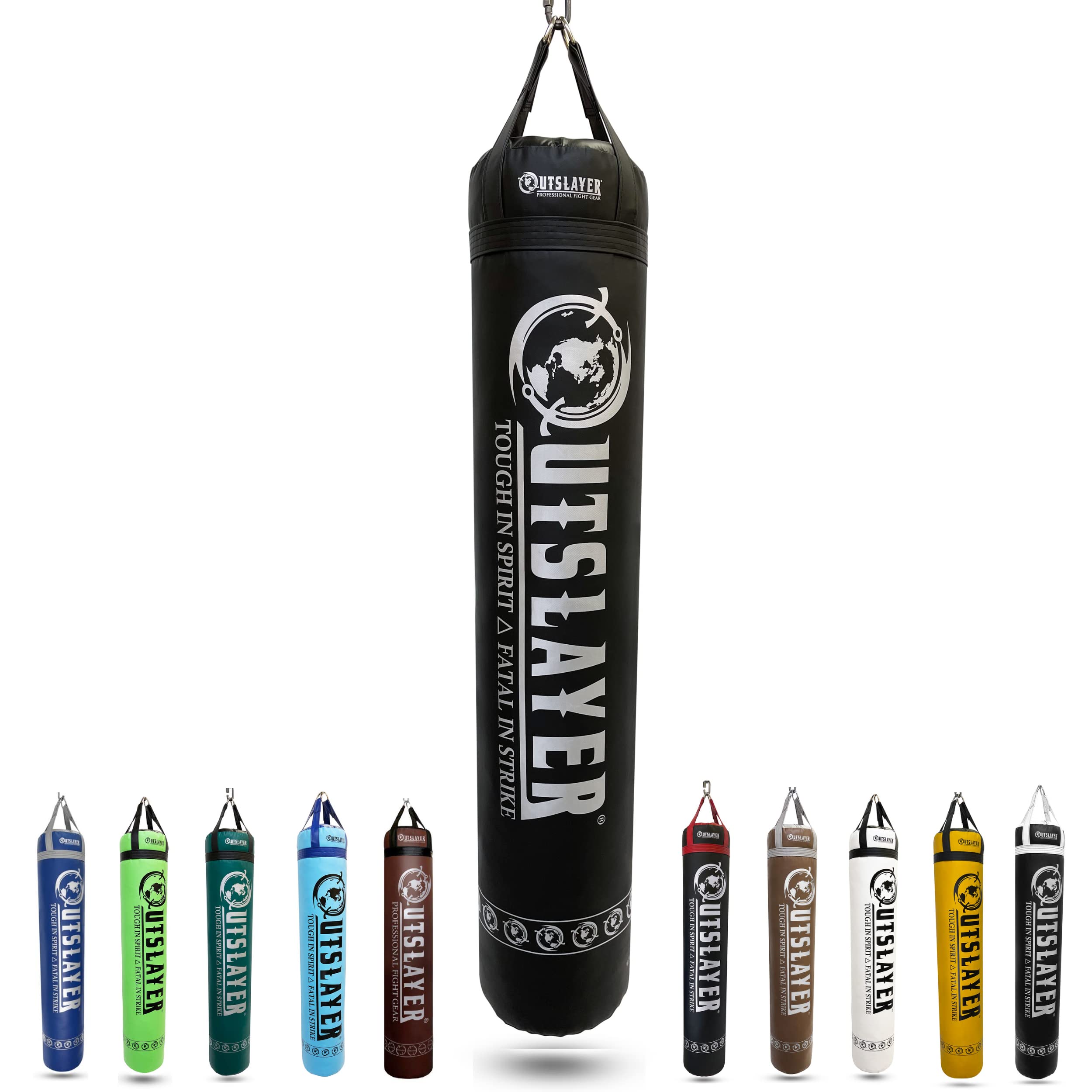 6ft 150lbs Muay Thai Punching Bag Unfilled - Heavy Duty Training Equipment for MMA, Kickboxing & Home Gym Workouts | Made in USA