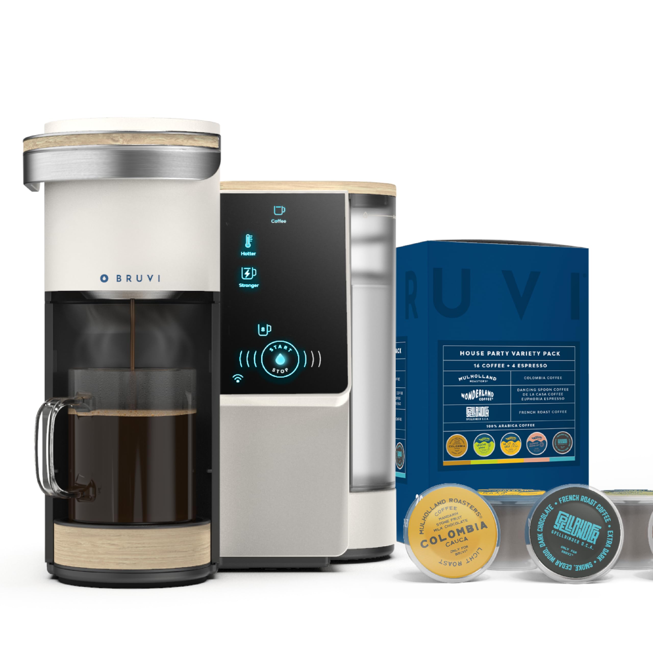 Premium Single-Serve Coffee Maker with 20 B-Pods - Compatible with Coffee & Espresso - Perfect for Home, Office or Travel Use