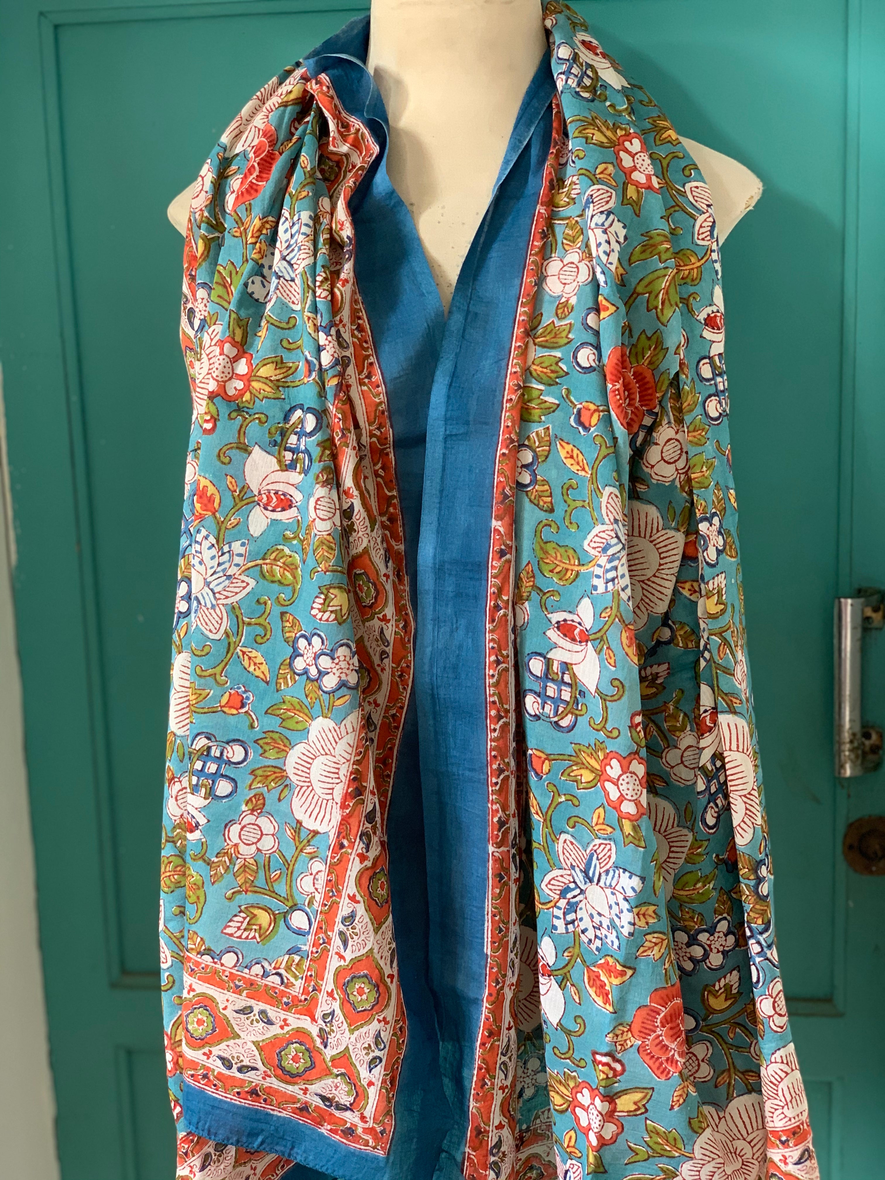 Hand Block Printed Cotton Sarong Pareos - New Collection for Beach, Pool & Summer Fashion | Lightweight & Stylish Cover-Up