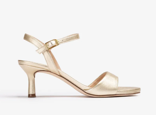 UNISA Gold Heeled Sandals for Women - Elegant High Heel Open Toe Summer Sandals with Ankle Strap | Perfect for Weddings, Parties & Beach Vacations