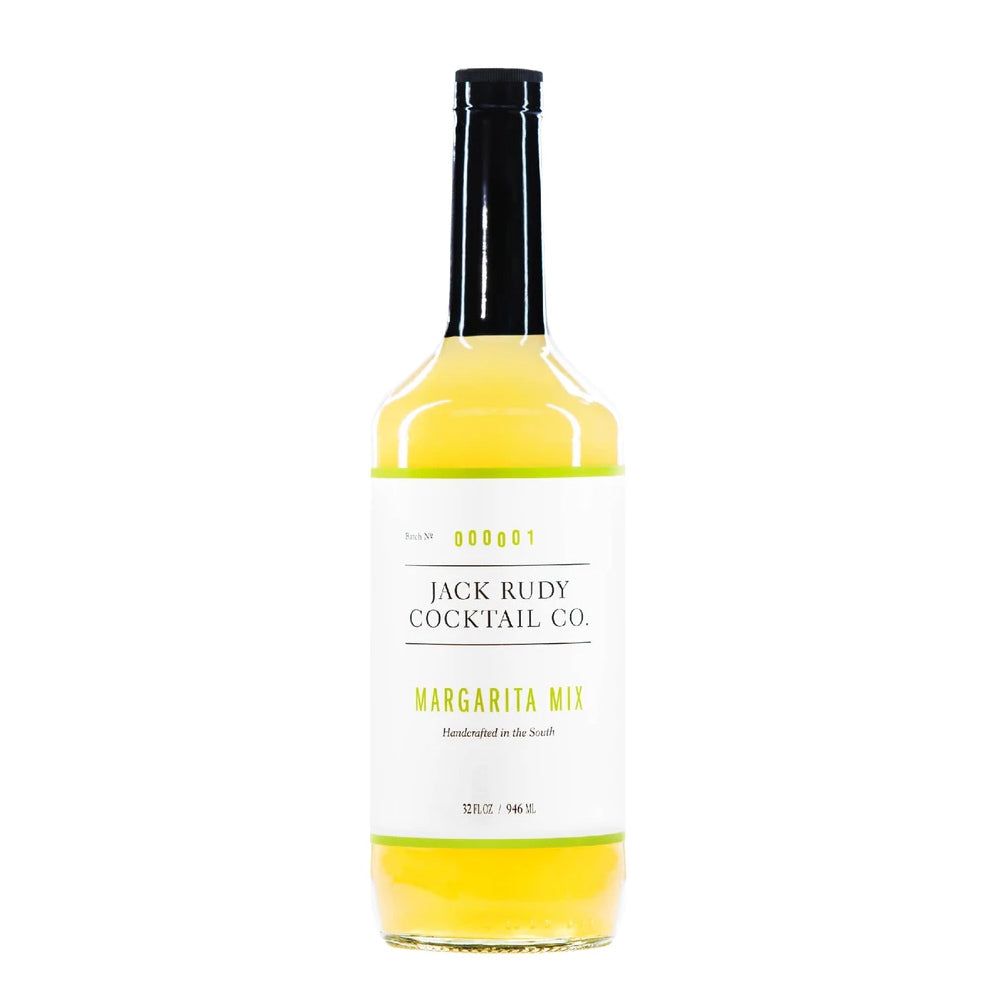 Jack Rudy Margarita Cocktail Mix - 32oz Premium Ready-to-Drink Mix for Parties, BBQs & Home Bars | Classic Lime Flavor | Easy Margarita Recipe Mixer