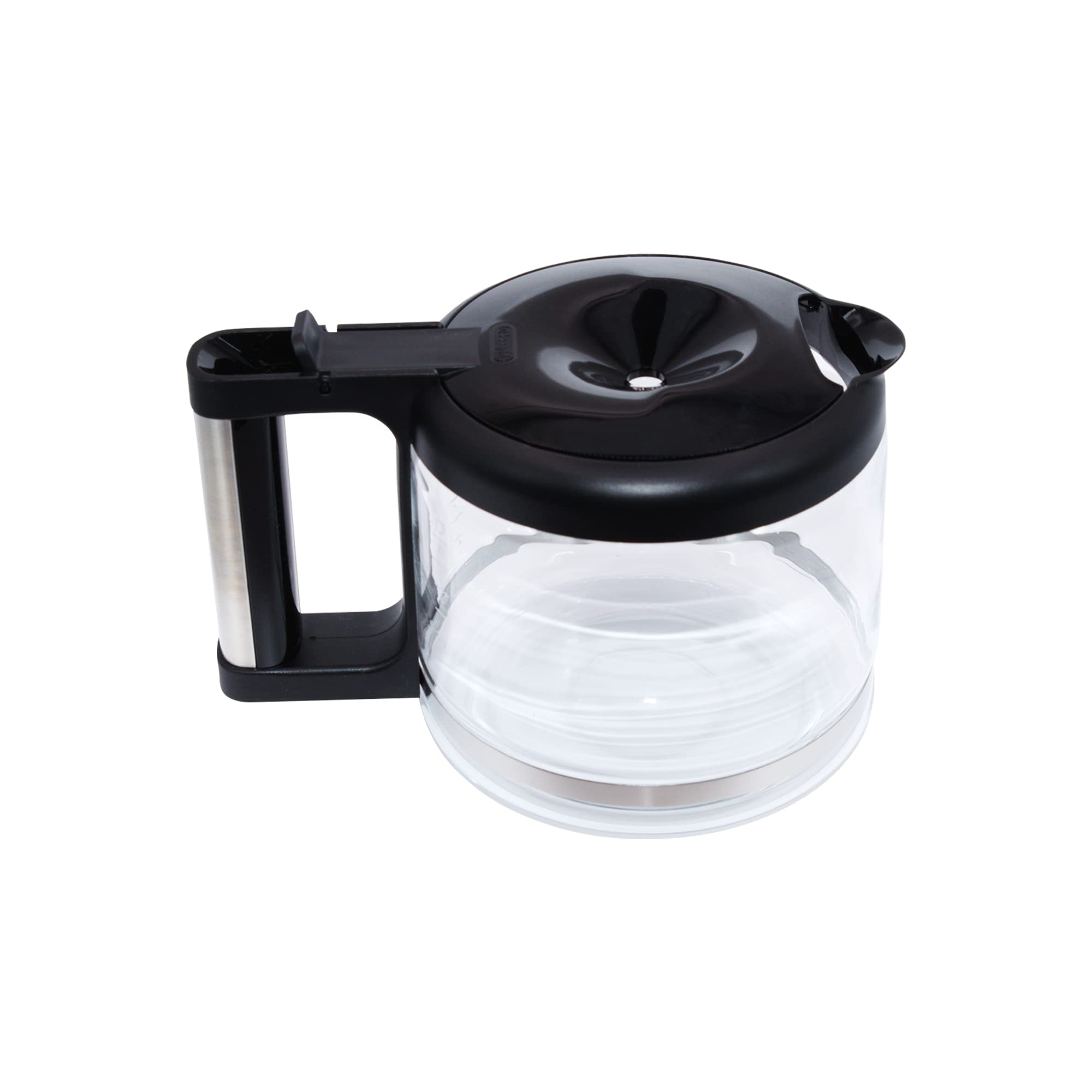 FineParts Replacement Glass Coffee Carafe for DeLonghi Espresso Maker - Model 7313283649 / AS00000675 - 10-Cup Capacity - Perfect for Home & Office Coffee Brewing