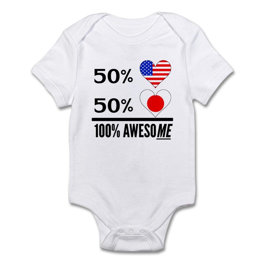 Half American Half Japanese Baby Bodysuit - Cute Bilingual Infant Onesie for Boys & Girls | Perfect for Cultural Celebrations, Family Photos & Multicultural Pride