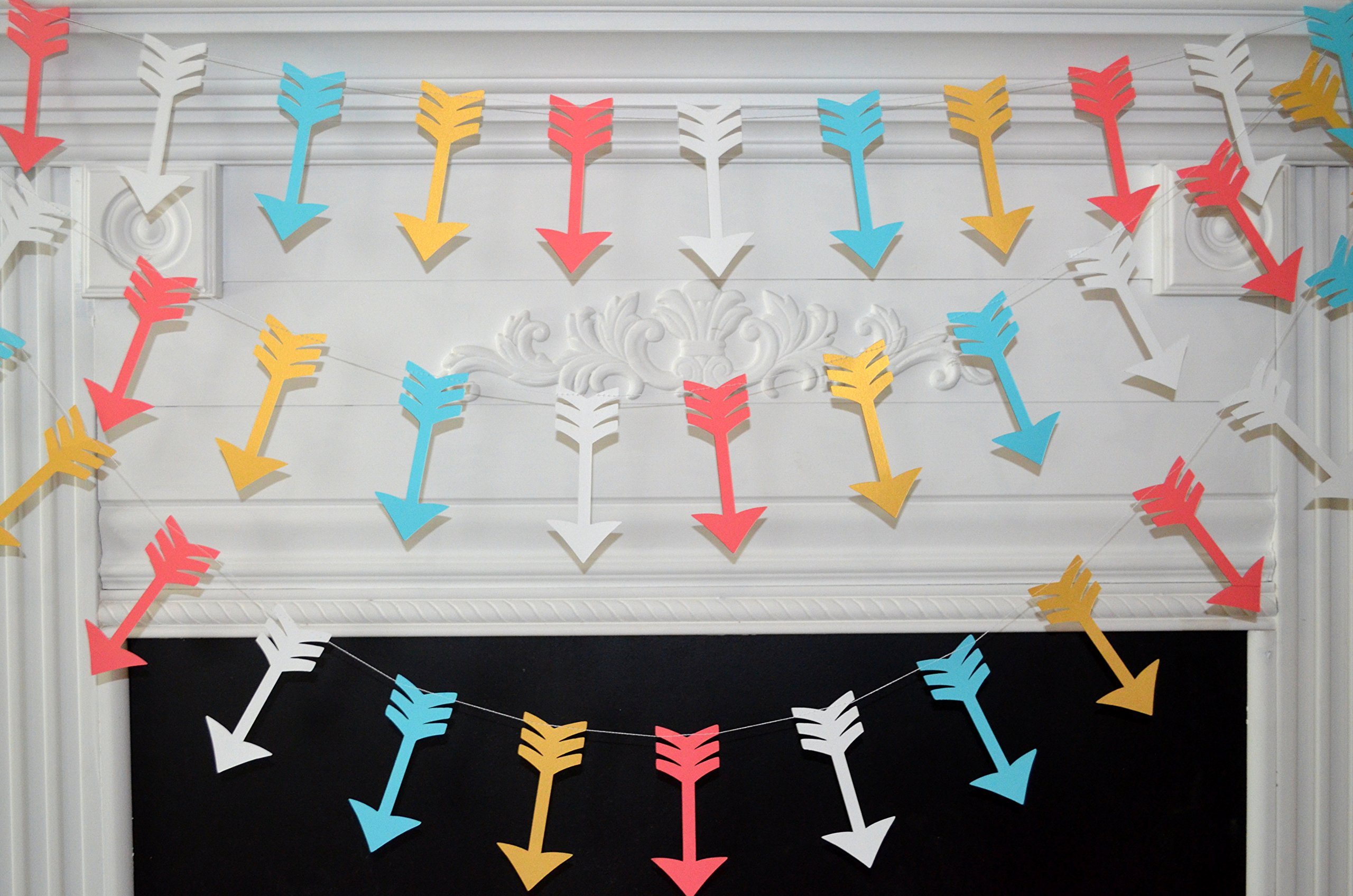 Gold Arrow Decorations - Boho Arrow Garland, Tribal Arrow Banner for Baby Showers, Parties & Home Decor | Perfect for Boho, Tribal & Baby Shower Themes