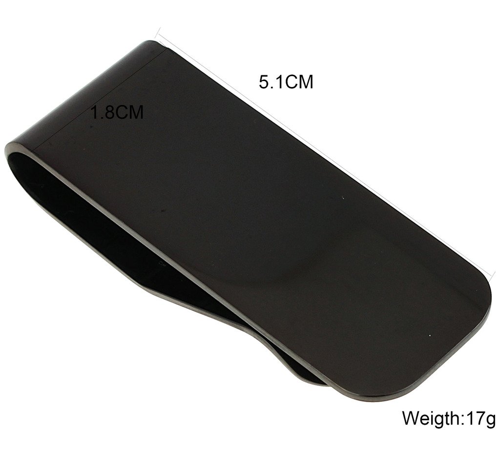 Premium Stainless Steel Money Clip for Men - Slim Card Holder with Polished Finish | Ideal for Cash, Credit Cards & Everyday Carry (EDC)