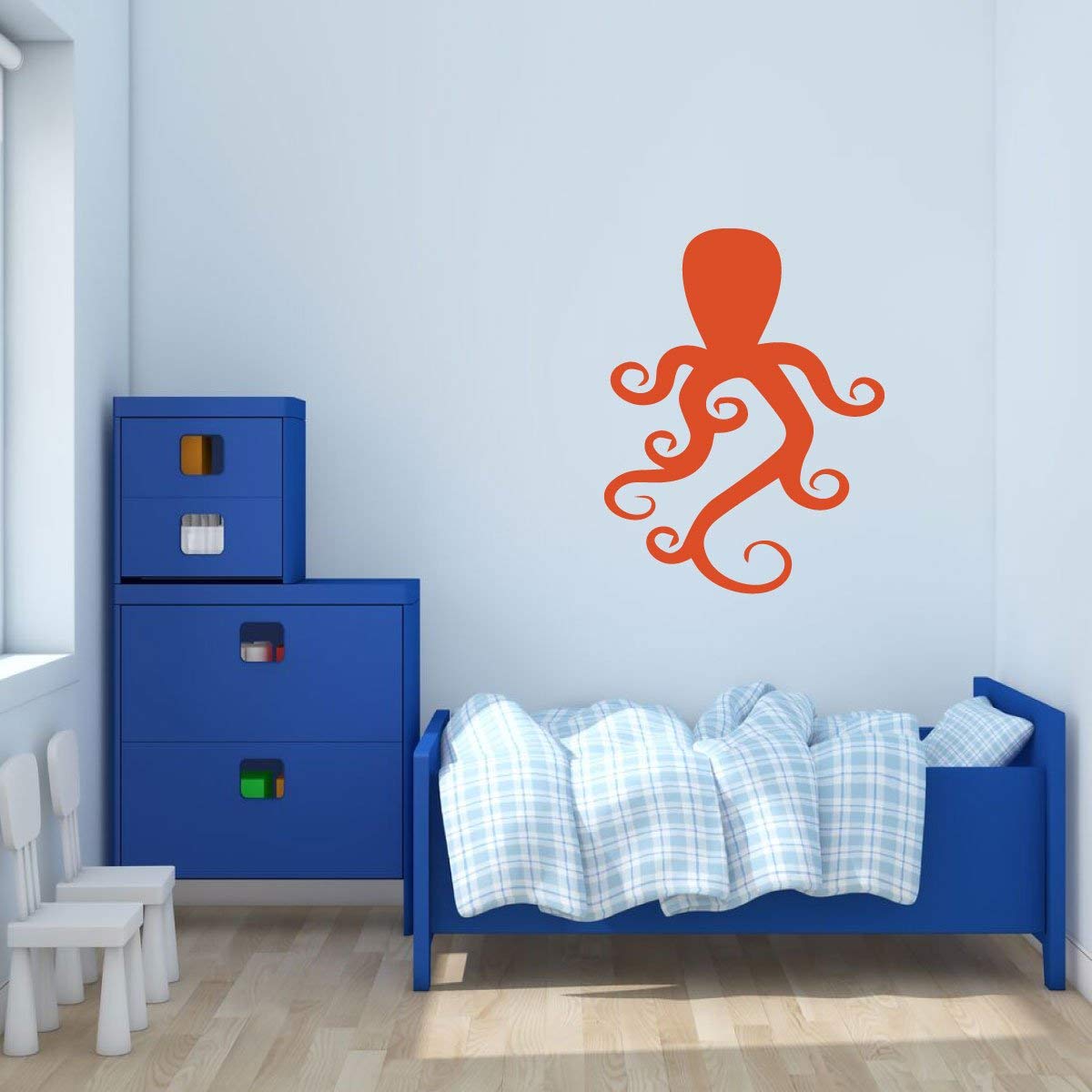 Personalized Octopus Wall Decal - Custom Name Vinyl Sticker for Kids' Bedroom, Nursery, Playroom Decor | Perfect for Baby Shower Gifts & Room Makeover