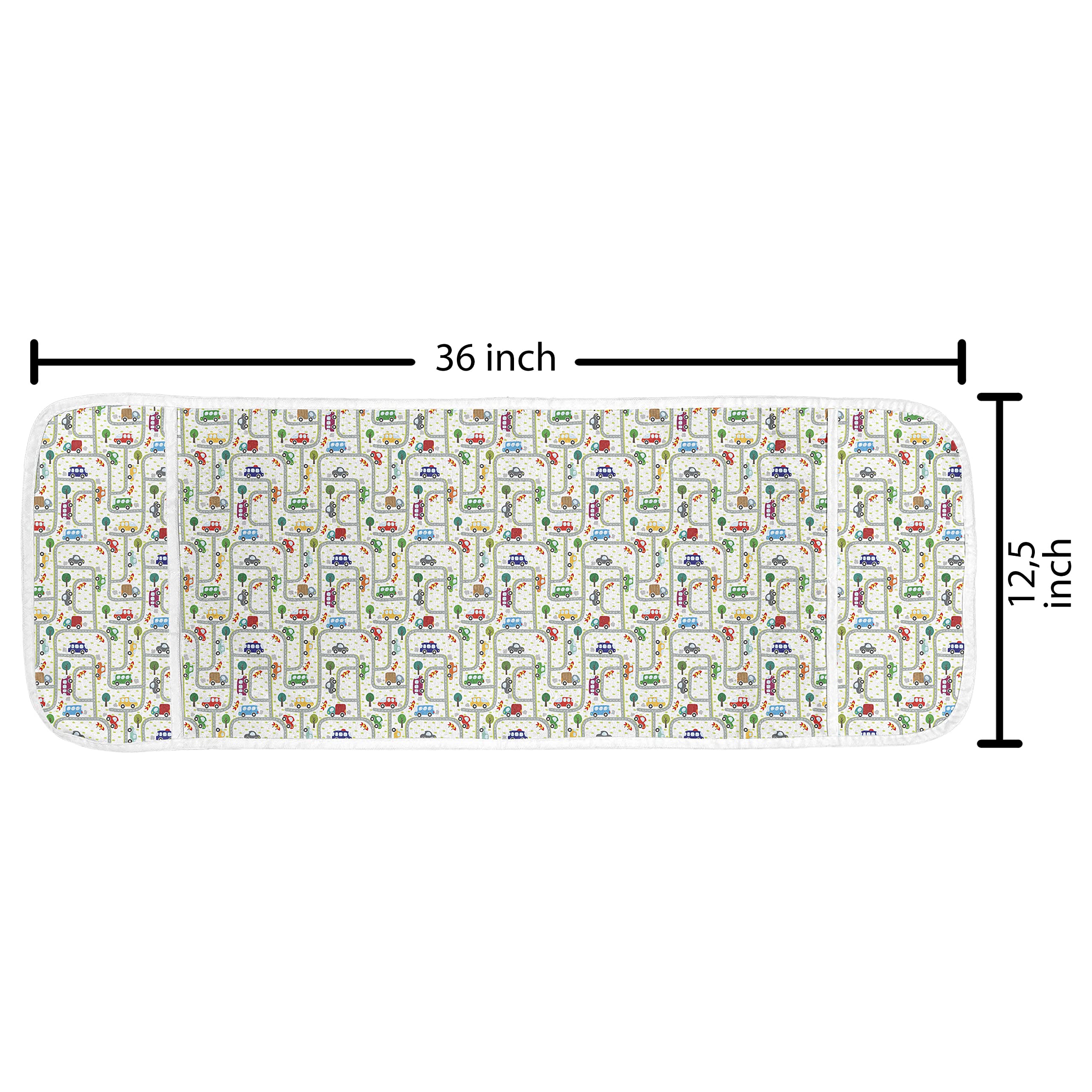 Ambesonne Cars Microwave Oven Cover - Waterproof Kitchen Organizer with Pockets, Vibrant Urban Traffic Design (36