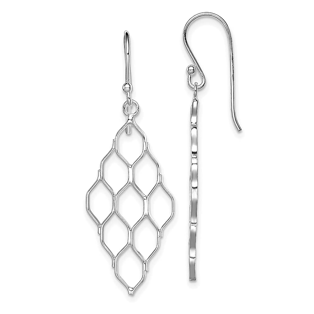 925 Sterling Silver Honeycomb Drop Dangle Chandelier Earrings for Women | Elegant Fine Jewelry Gift for Her | Perfect for Weddings, Parties & Special Occasions
