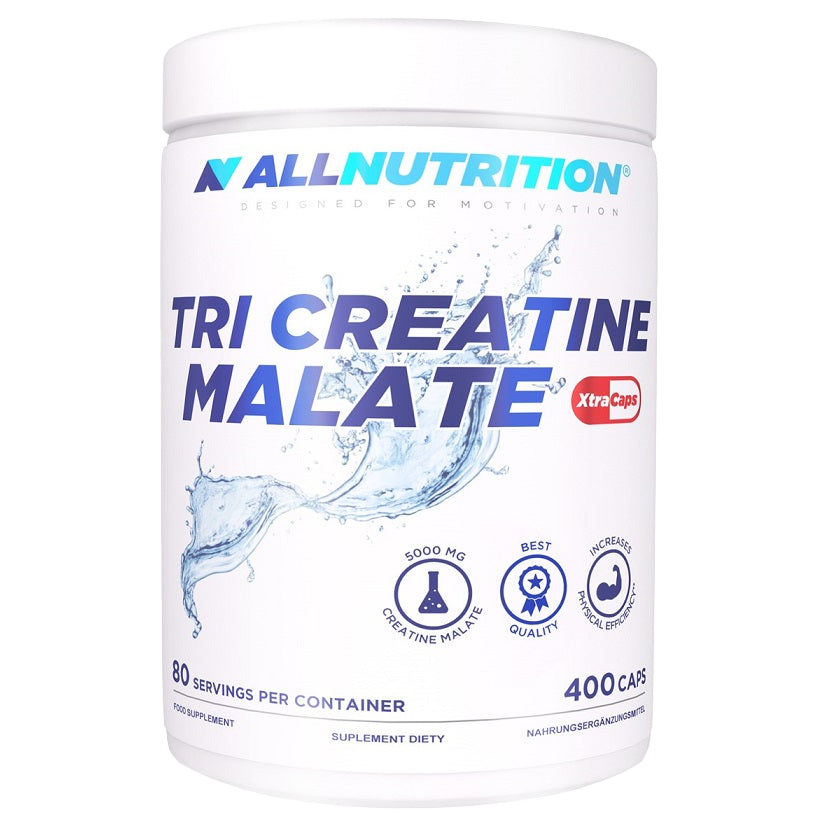 Allnutrition Tri Creatine Malate Xtra Capsules 400 Count - Premium Creatine Supplement for Muscle Growth, Strength & Endurance - Ideal for Athletes, Bodybuilders & Fitness Enthusiasts