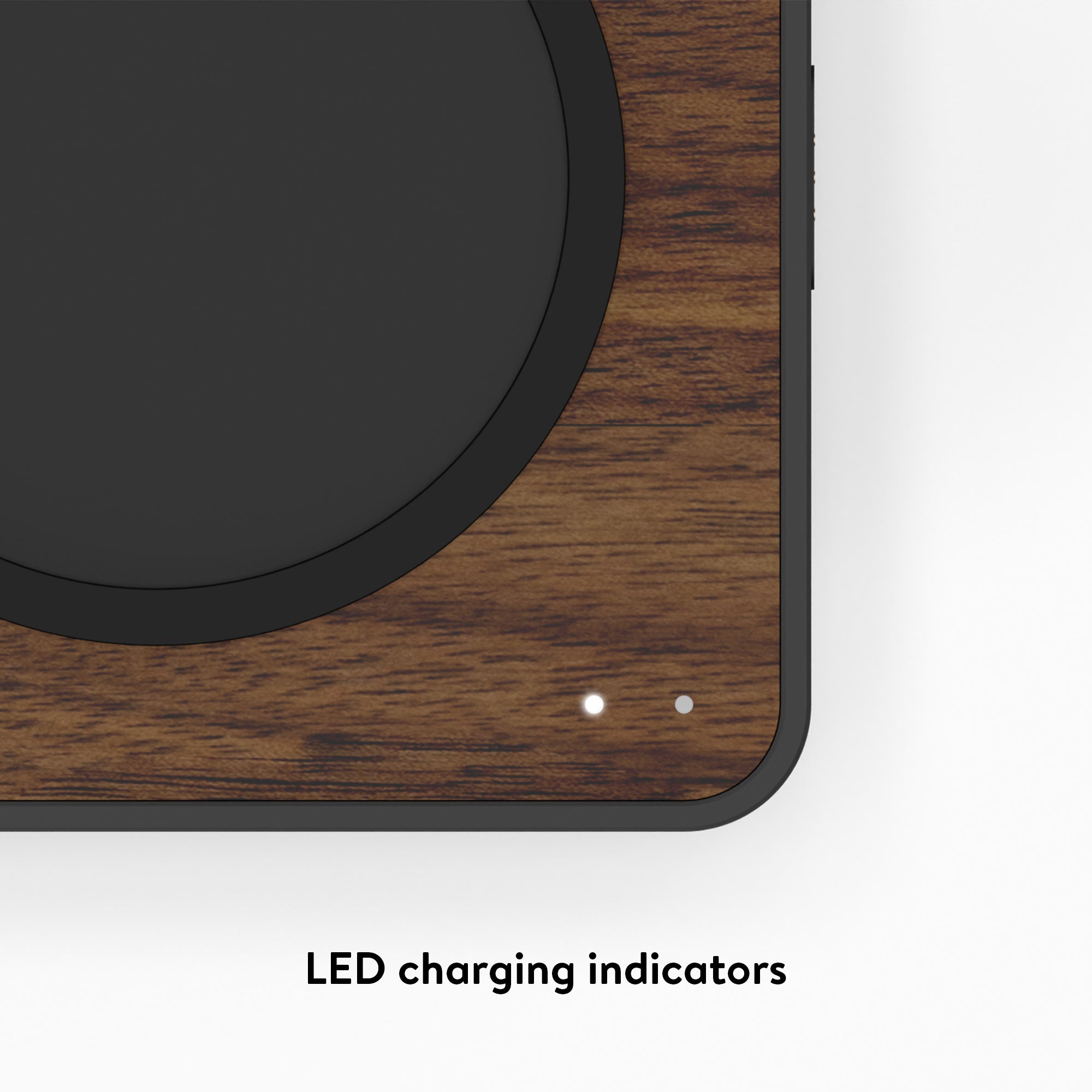 Premium Walnut Wood Qi2 Wireless Charging Station - Fast Charging Dock for iPhone, Samsung, AirPods - Perfect for Home, Office & Nightstand