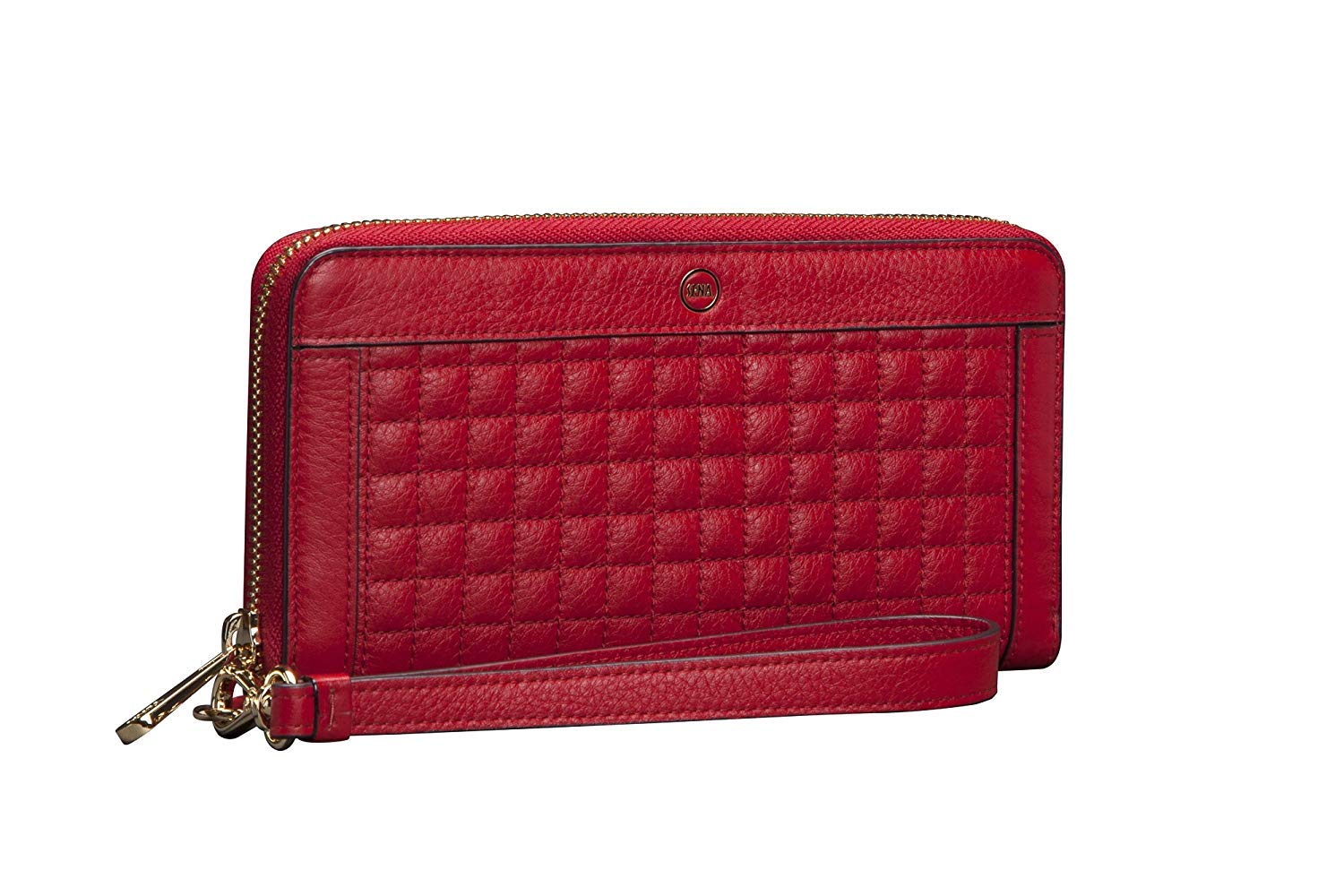 Sena Zip Around Multi-Compartment Quilted Wallet Phone Case for iPhone Xs Max (6.5 Inch) - Red | RFID Protection | Perfect for Travel, Shopping & Everyday Use