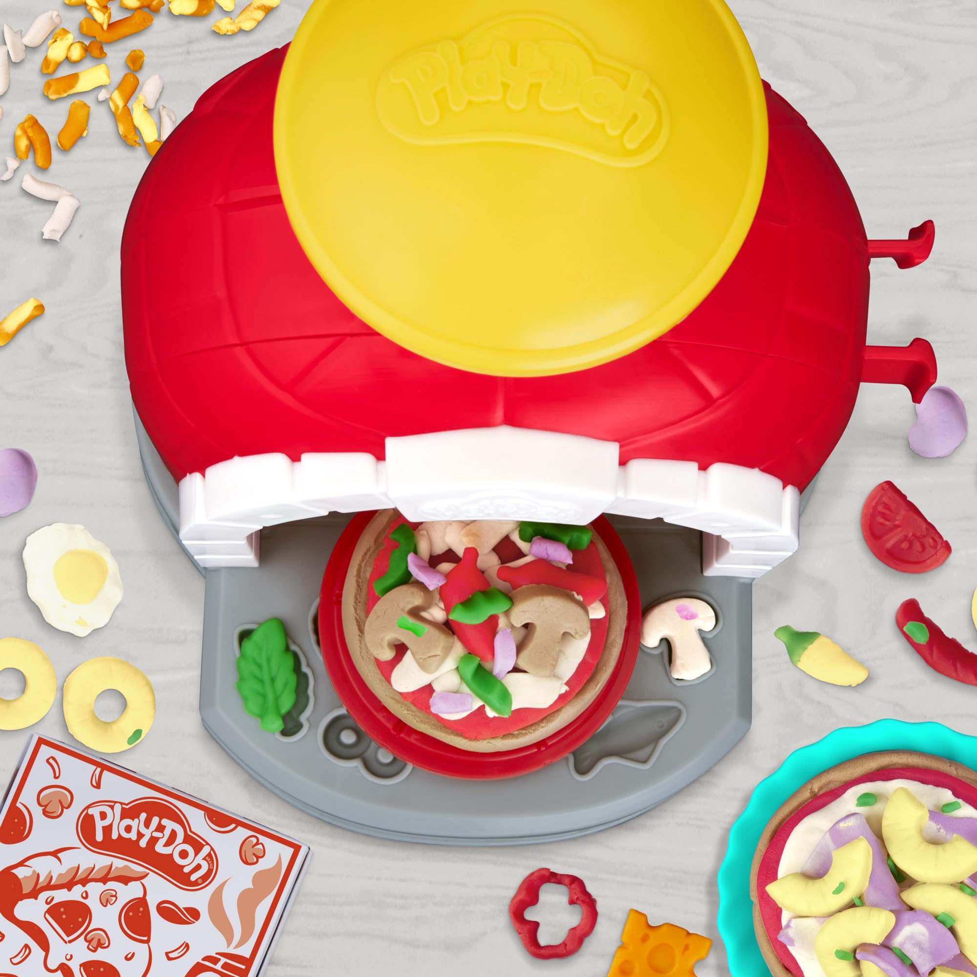 Play-Doh Kitchen Creations Pizza Oven Playset with 6 Cans & 8 Accessories - Fun Pretend Play Cooking Toy for Kids Ages 3+, Great for Preschool Learning, Classroom Activities & Creative Playtime