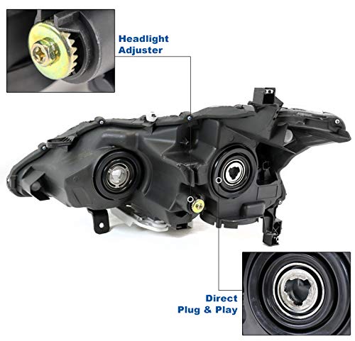 2013-2015 Nissan Altima Sedan 4DR Projector Headlights - Black Housing with 6