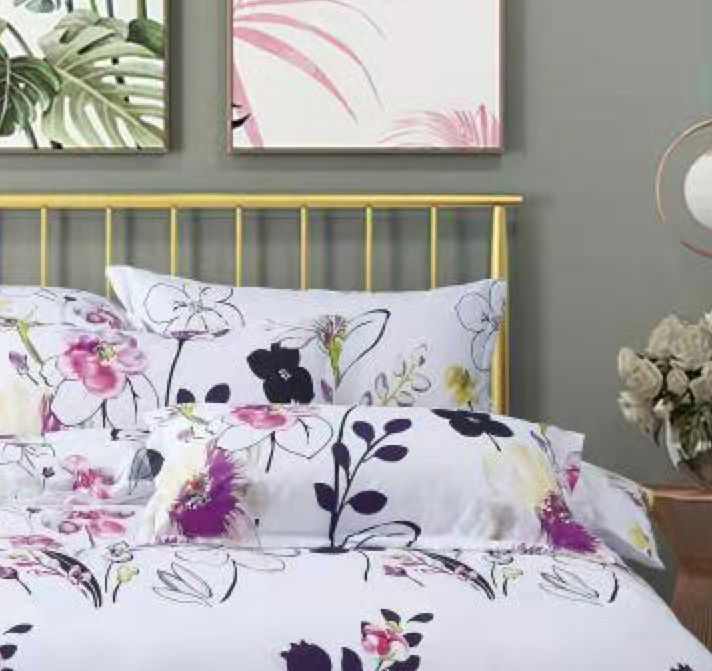 Bloom Super King Size Duvet Cover Set - Premium 100% Cotton Bedding Set with Zipper Closure, Soft & Breathable - Perfect for Master Bedroom, Guest Room & Luxury Hotels