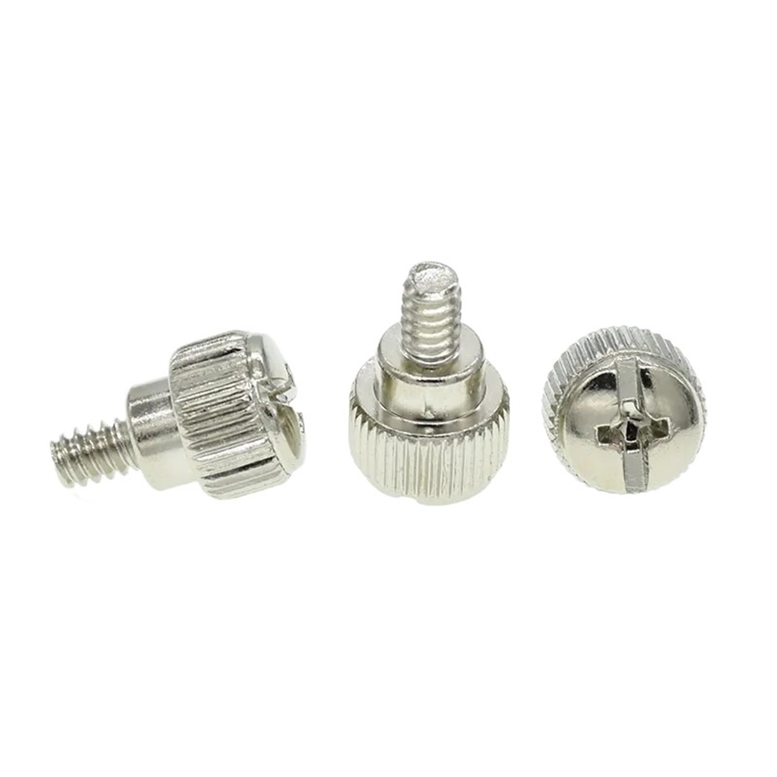 10Pcs M3.5 Silver Thumb Screws - 6#-32 x 5mm Tool-Free PC Case Cooling Screws for Computer Builds & Hardware Upgrades | Perfect for DIY PC Assembly, Case Mods & Component Installation