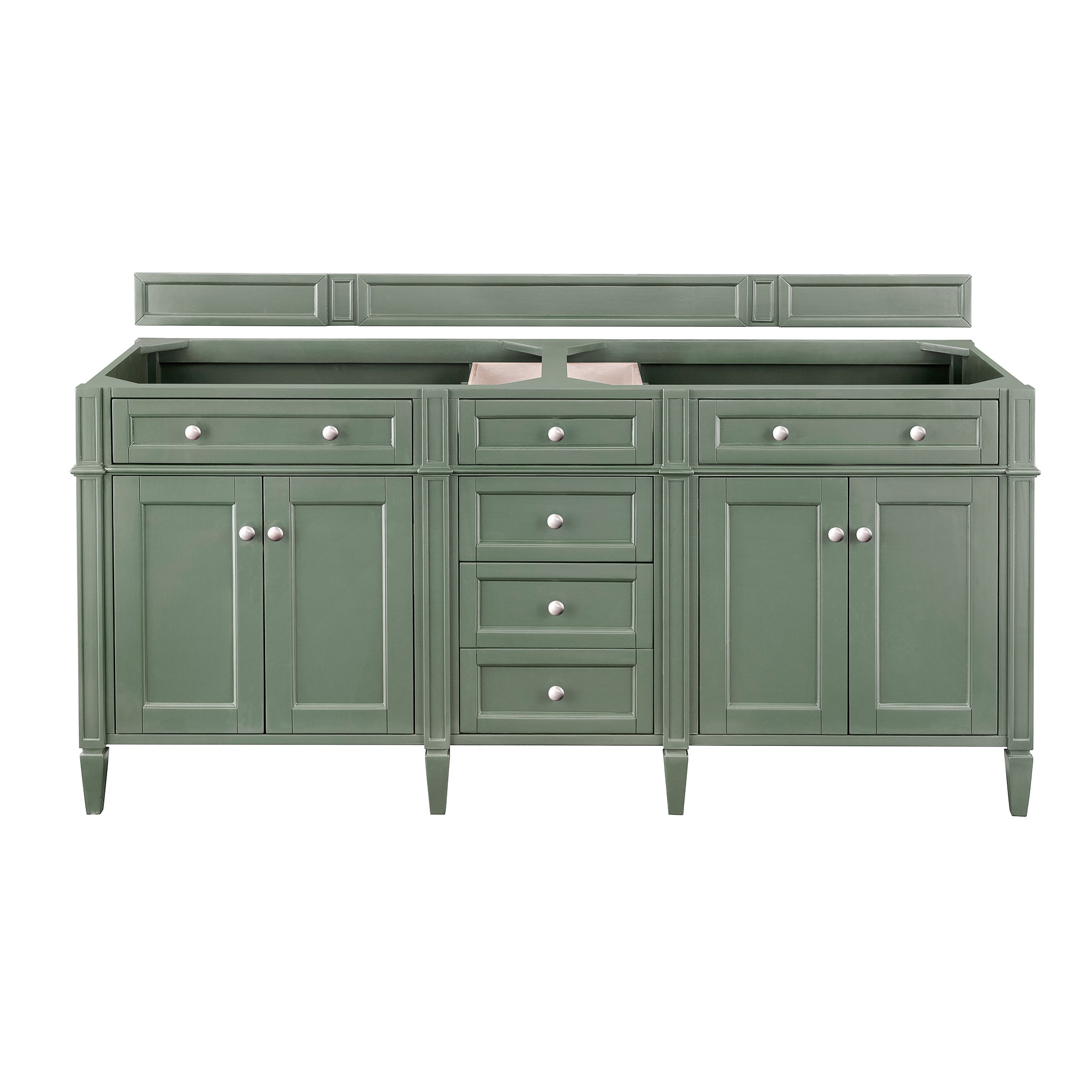 Brittany 72 Inch Double Bathroom Vanity in Smokey Celadon - Modern Farmhouse Style for Master Bathroom or Guest Bath Remodel