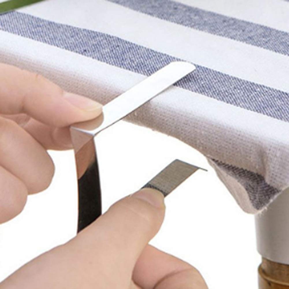 12-Pack Stainless Steel Tablecloth Clips - Heavy Duty Table Cloth Clamps for Party, Picnic, Wedding & Outdoor Dining - Secure Table Cover Holders for Rectangular & Round Tables (Silver)
