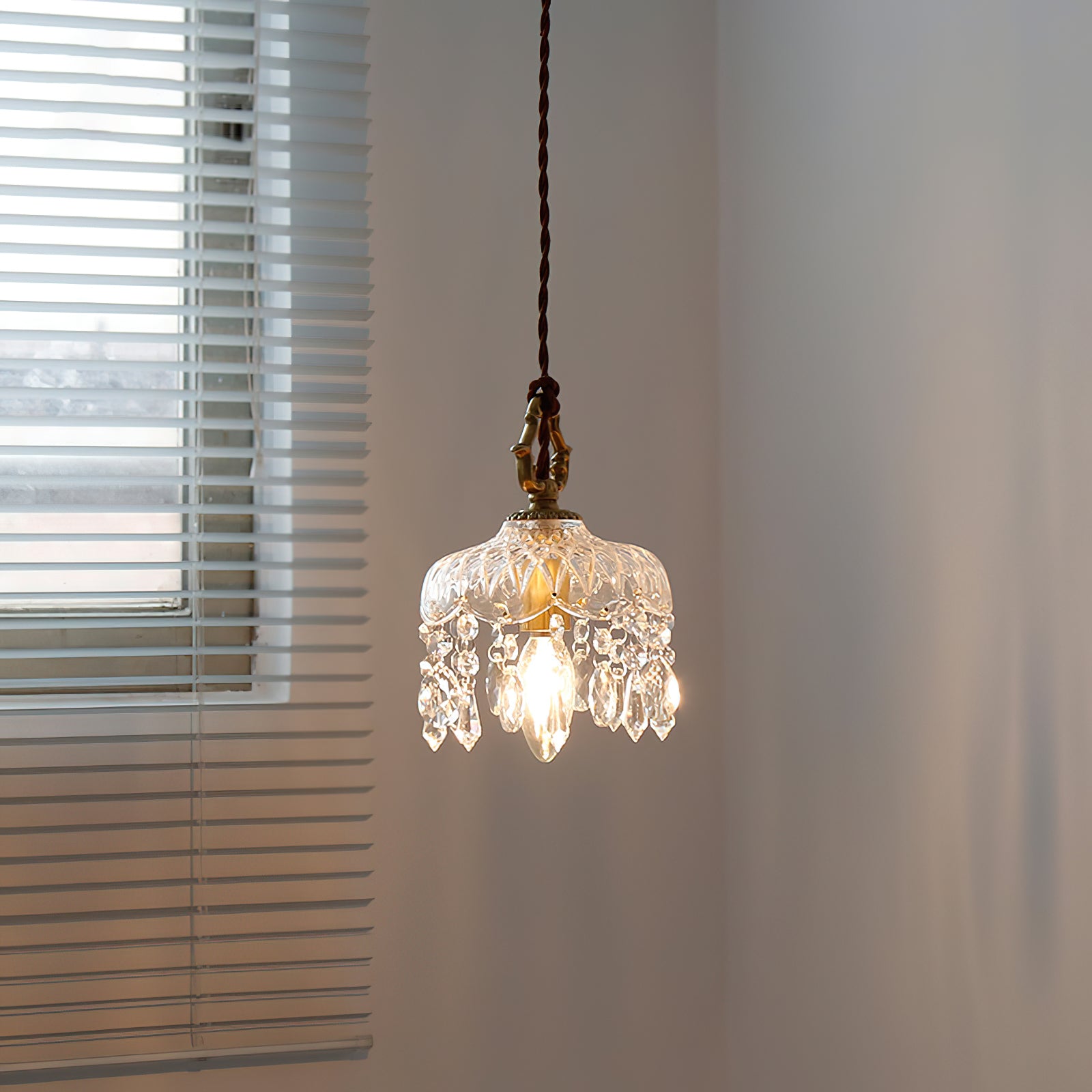 Crystal Haba Pendant Lamp - Modern Glass Ceiling Light Fixture for Dining Room, Kitchen, Living Room & Bedroom Decor