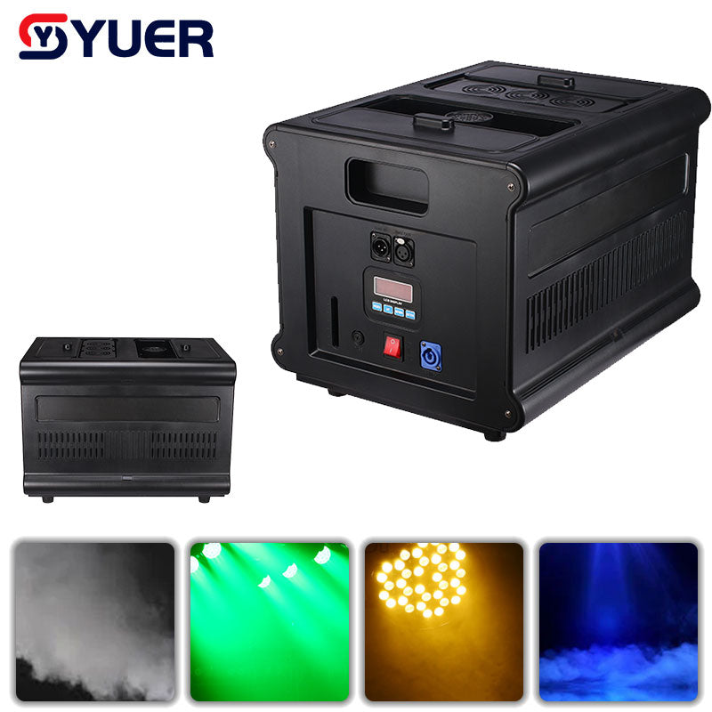 YUER™ 660W Professional Fog Machine - Double Nozzle Mist Maker for Wedding, Bar, Stage & Halloween Party Effects - Dry Ice Smoke Machine for DJ Events, Concerts & Theater Productions