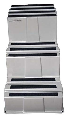 Value Brand 44ZJ59 3-Step Gray Step Stool - Lightweight & Sturdy for Kitchen, Bathroom, and Home Organization