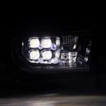 07-13 Toyota Tundra & 08-17 Toyota Sequoia MK II NOVA Series LED Projector Headlights Alpha Black with Level Adjuster - High Performance Lighting for Night Driving and Off-Road Adventures