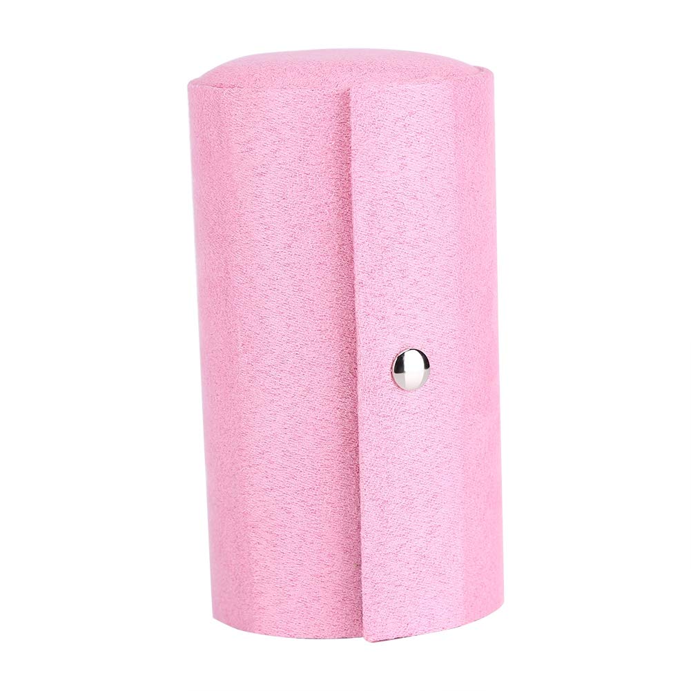 3-Layer Pink Jewelry Organizer Box - Portable Cylinder Shaped Travel Jewelry Case for Women & Girls, Perfect Gift for Necklaces, Rings & Earrings - Ideal for Travel, Home Storage & Birthday Gifts