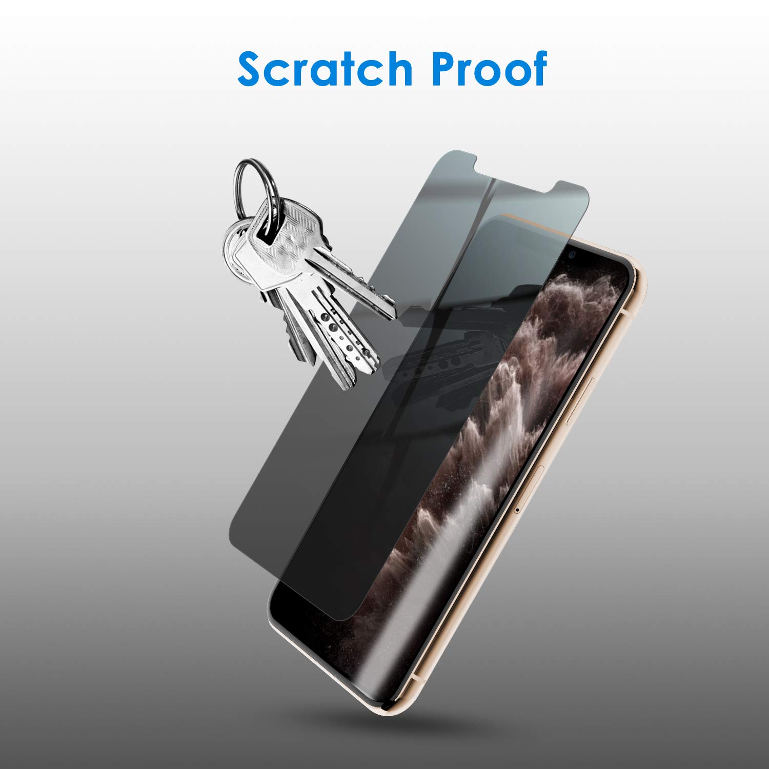 JETech iPhone X/Xs Bumper Cover & Privacy Screen Protector for Secure Browsing