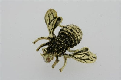Vintage Brass Bee Brooch Pin - Elegant Handmade Jewelry for Women, Perfect for Dresses, Coats, and Gift Giving