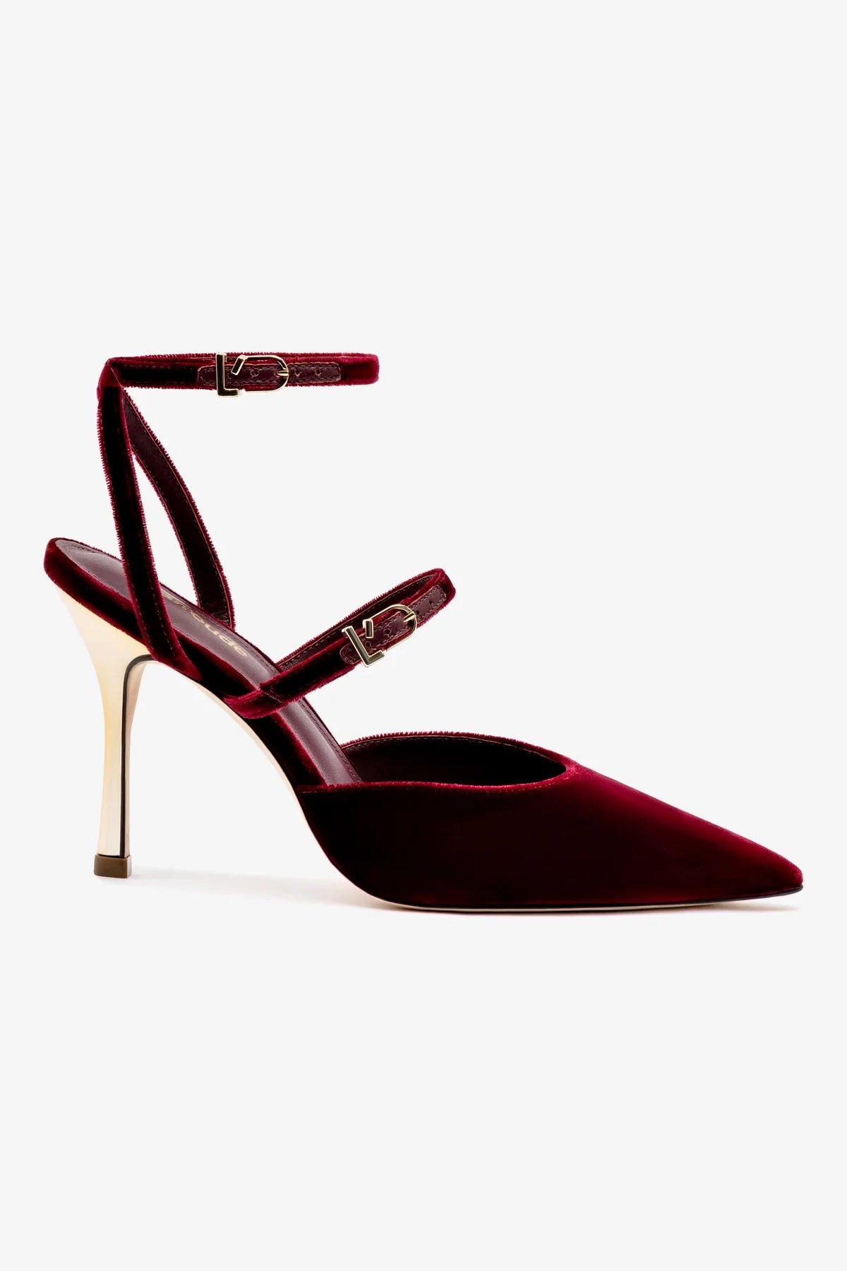 Kris Pump Women's Wine Velvet High Heels - Elegant Dress Shoes for Parties, Weddings & Special Occasions