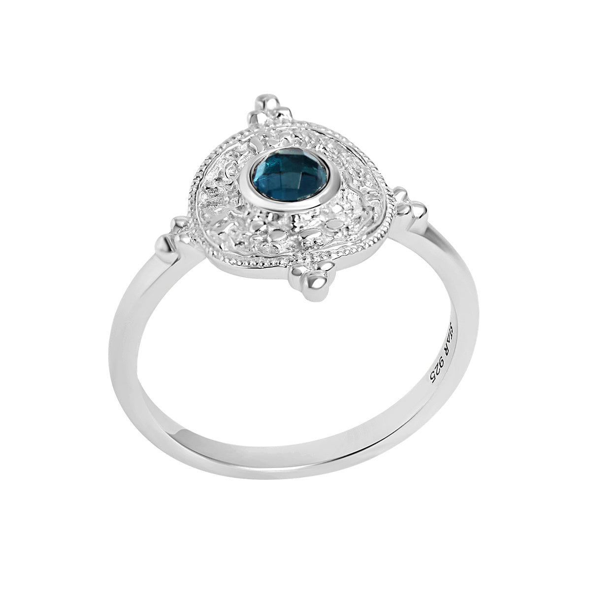 Blue Topaz Ring - Divine Talisman for Women | Elegant Gemstone Jewelry for Healing & Protection | Perfect for Gifts, Meditation & Spiritual Practices