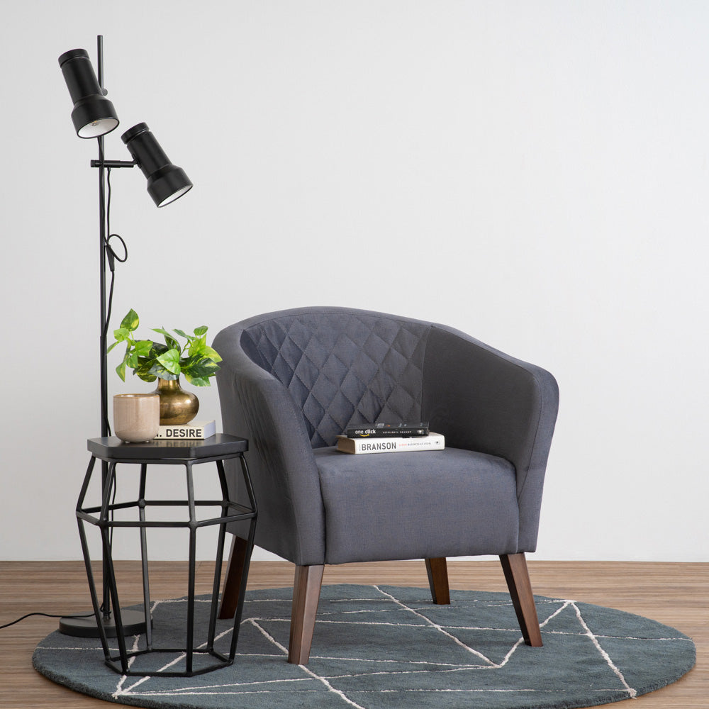 Black Ford Side Table & Stool - Multi-Functional Furniture for Living Room, Bedroom, or Outdoor Use