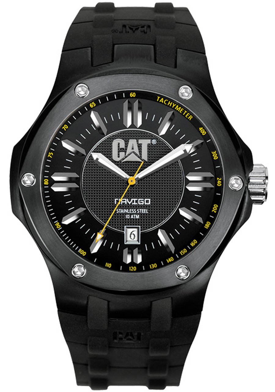CAT Men's Navigo Date Analog Watch - Rugged Stainless Steel Waterproof Watch for Outdoor, Work & Everyday Wear
